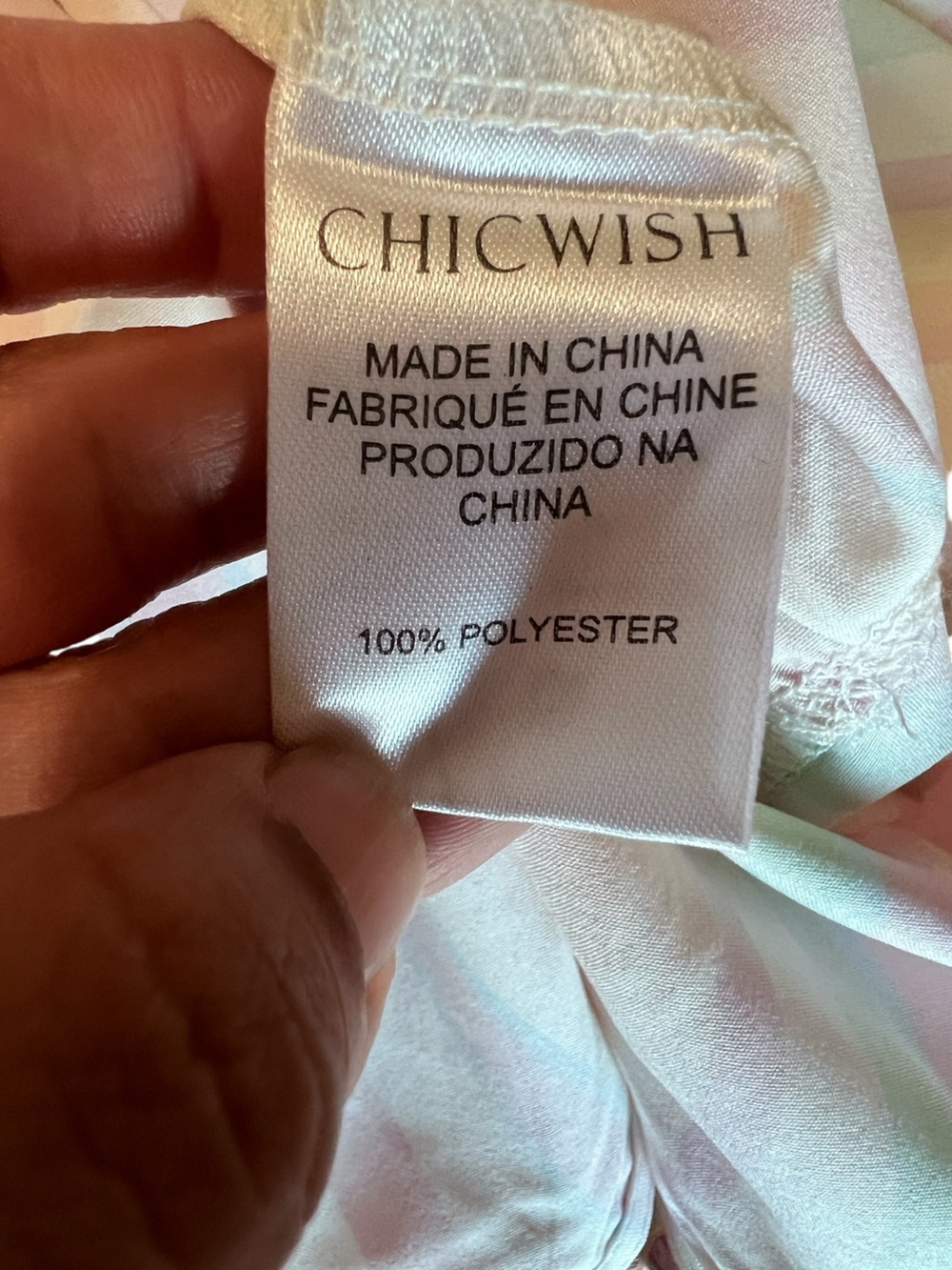Chicwish Candy Stripe maxi dress with Pom Poms size Large - Picture 8 of 12